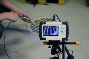 inspection par caméra lors du débouchage des canalisations